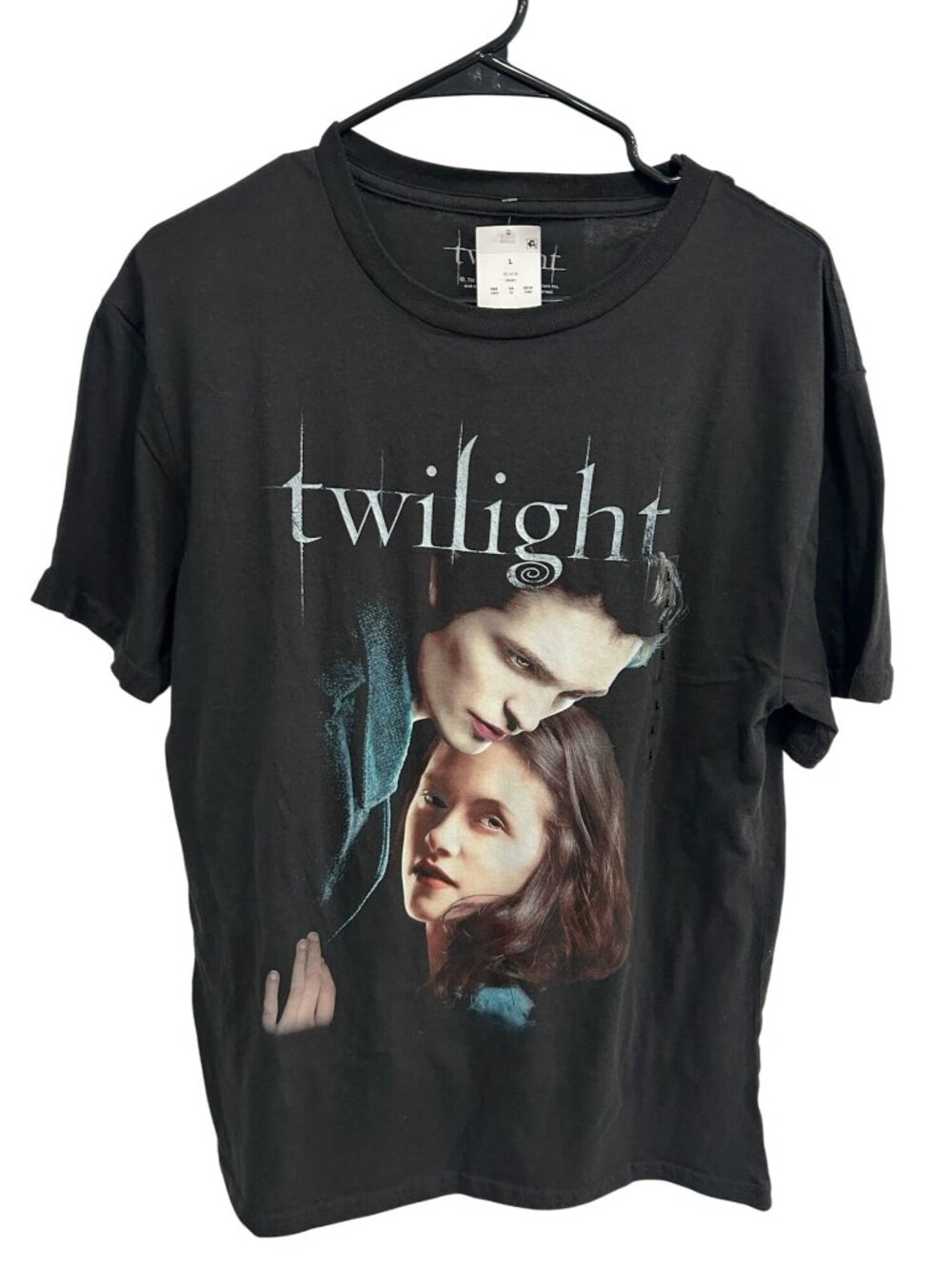 Twilight Large Black Graphic T-Shirt Cotton Lions Gate Movie Nostalgia Core NWT